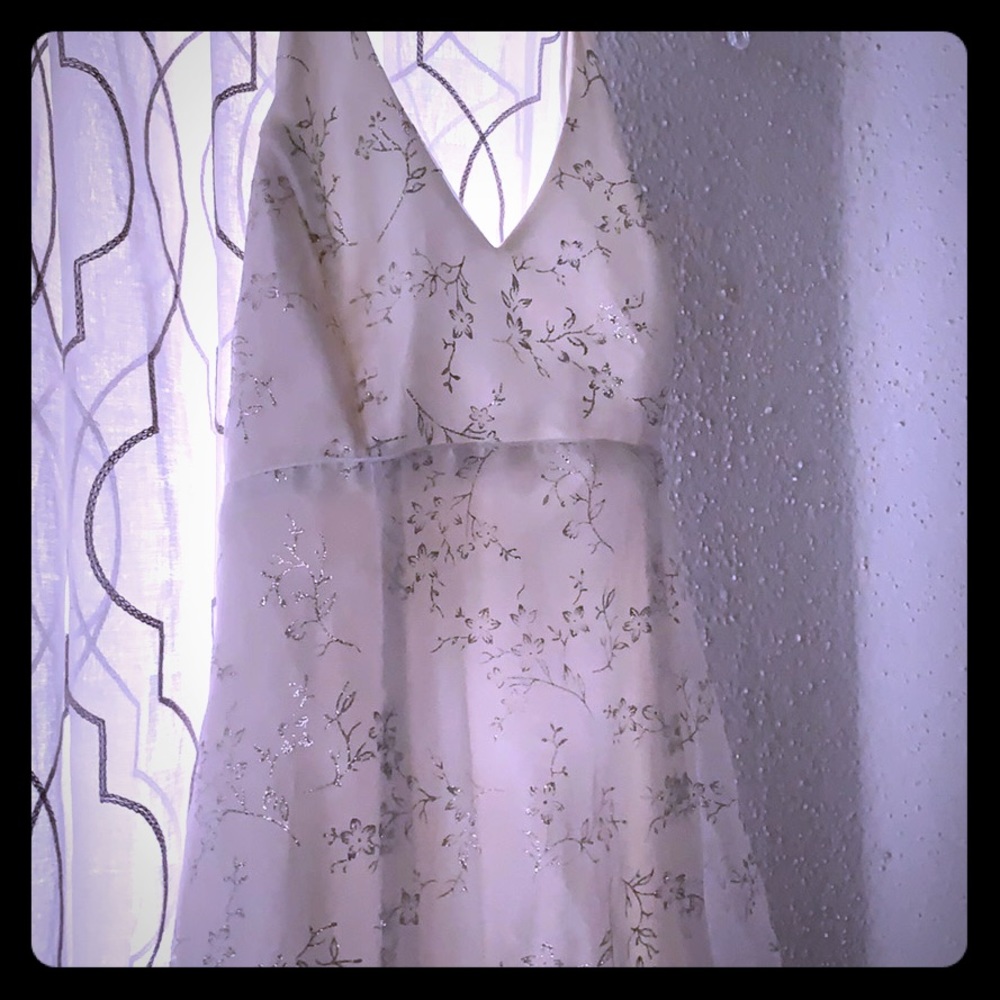 Beatiful white and silver formal formal dress